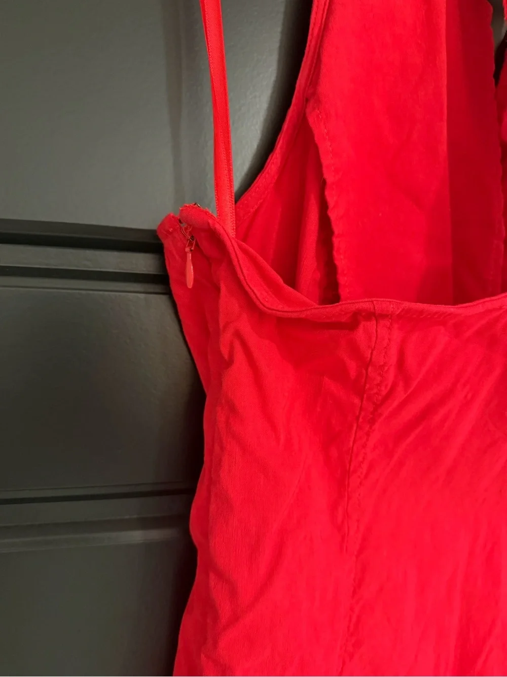 Maeve Anthropologie Red Halter Button Front Mini Dress Small